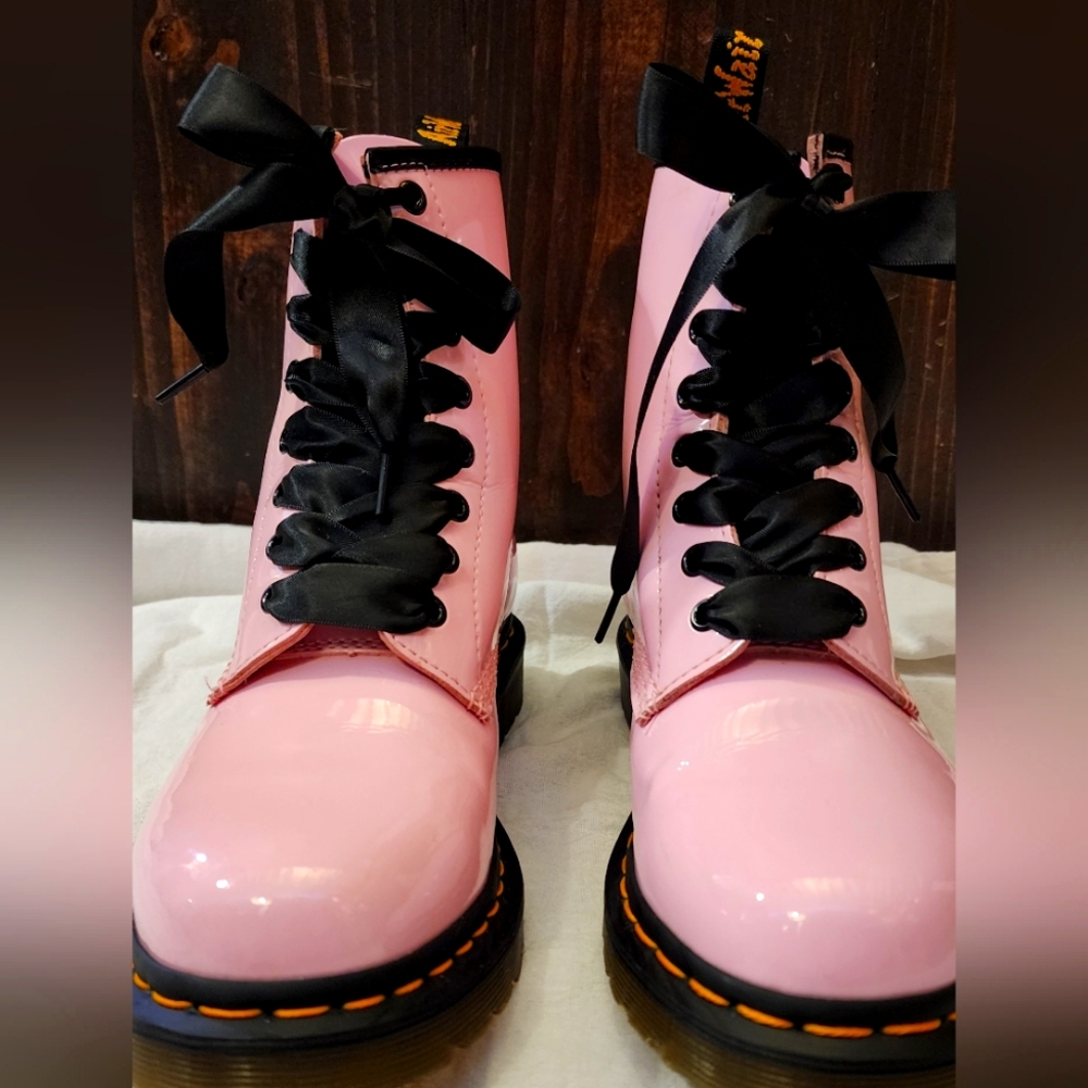 Pretty in Pink Patent Leather Dr. Marten Boots